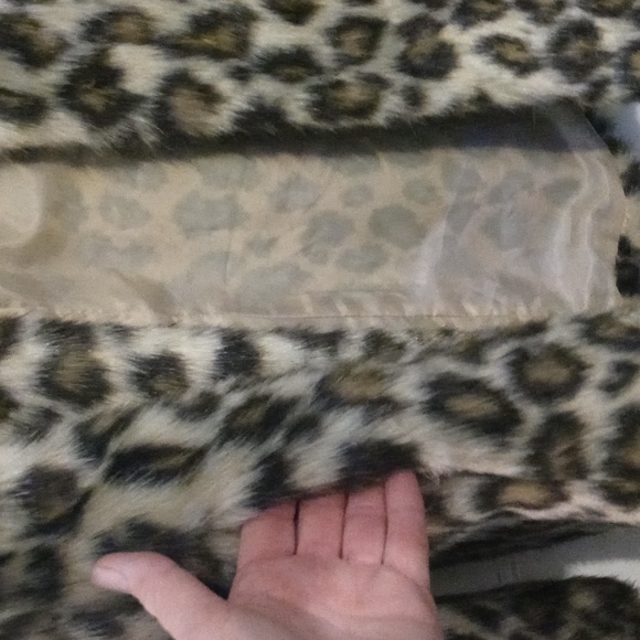 NICOLE MILLER FAUX LEOPARD PRINT LUXURIOUS FUR COAT - Picture 9 of 9